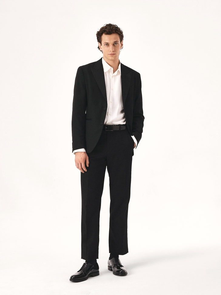 Czarne skórzane półbuty minimal