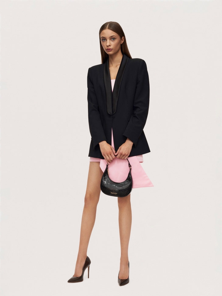 Eleganckie czółenka w brązowym kolorze z połyskującymi drobinkami