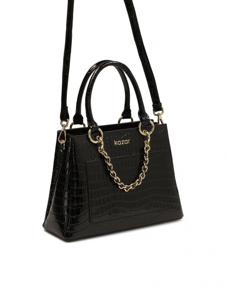 Elegancka torebka kuferek z rączkami