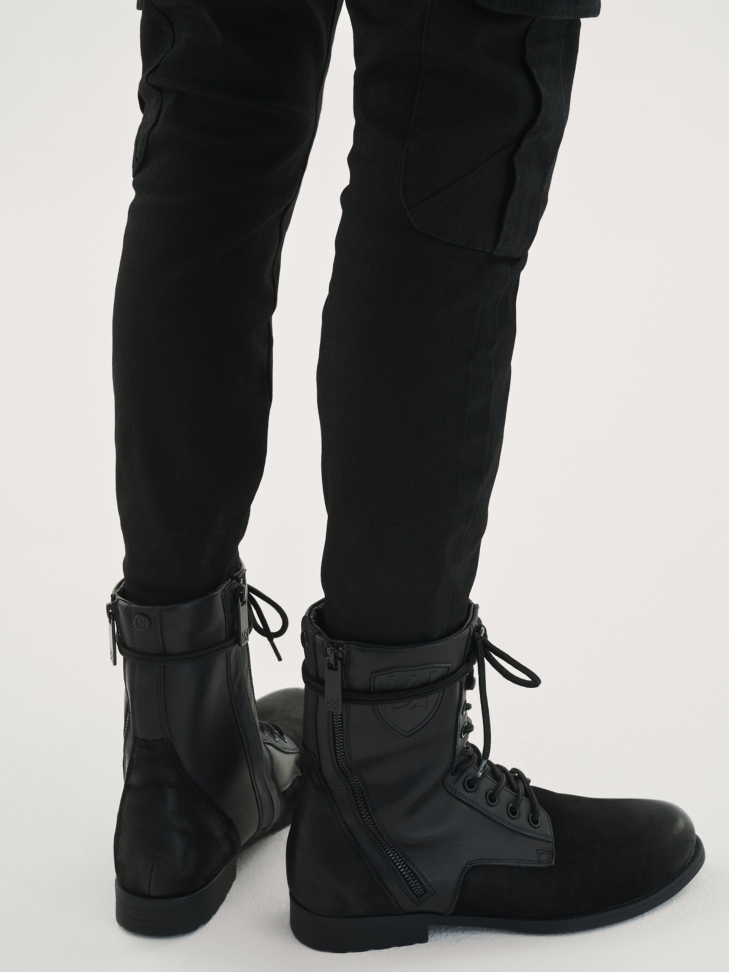 Czarne trzewiki męskie