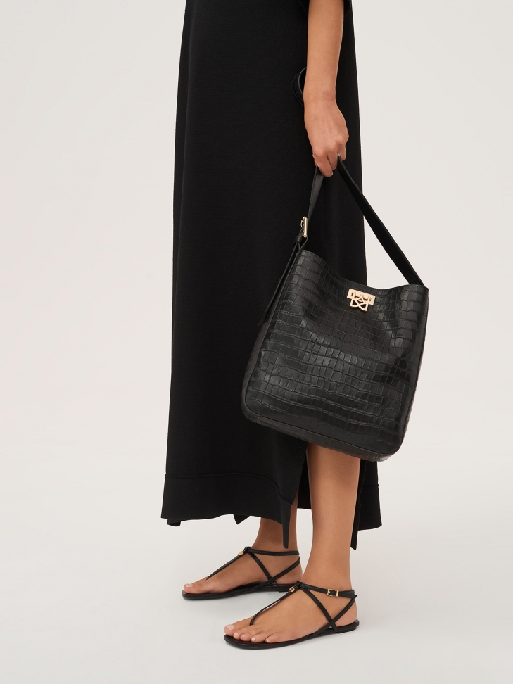 Czarne sandały damskie