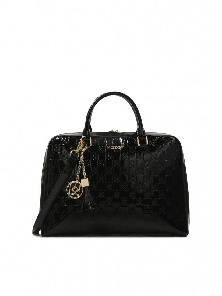 Wizytowa lakierowana torebka typu aktówka