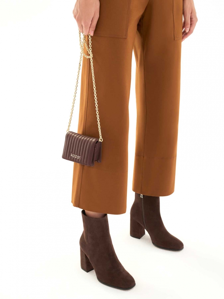 Ciemnobrązowe botki damskie