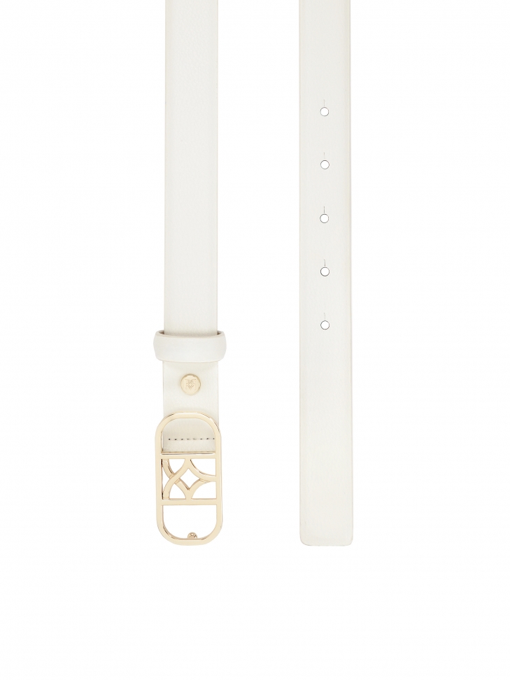 Biały pasek z oryginalną otą klamrą