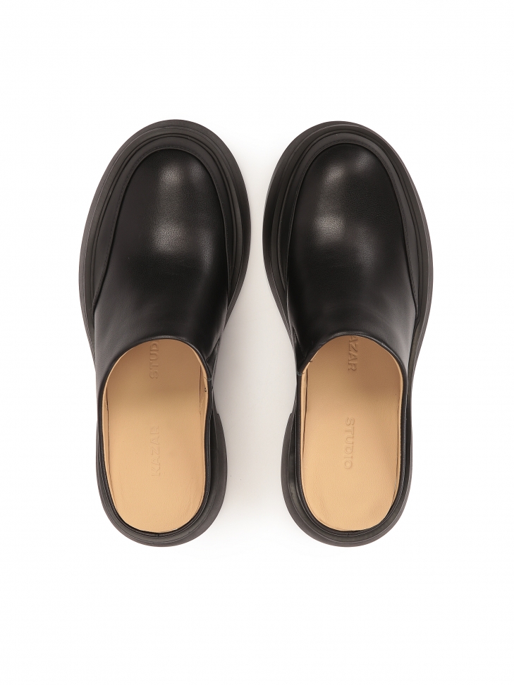 Skórzane mule na wygodnej podeszwie