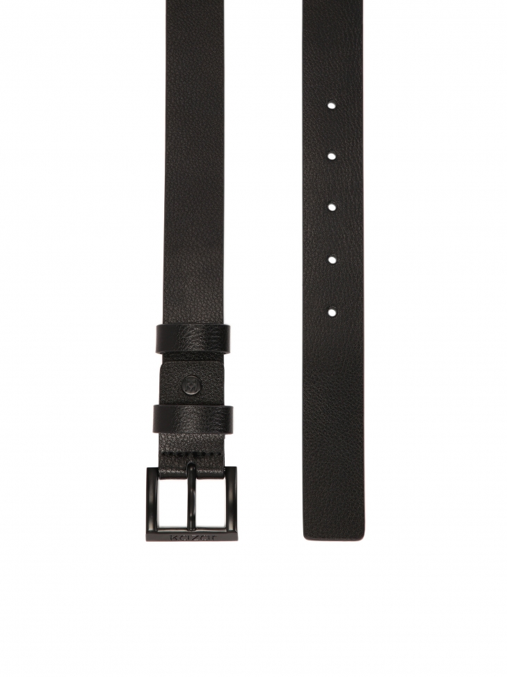 Czarny pasek o wyrazistej groszkowanej fakturze