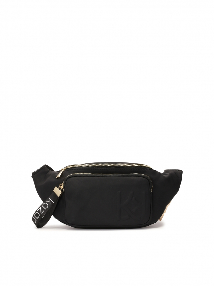 Tekstylna nerka z recyklingu w czarnym kolorze