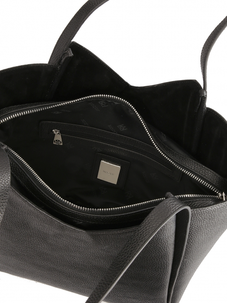 Torebka na ramię trapez ze skóry