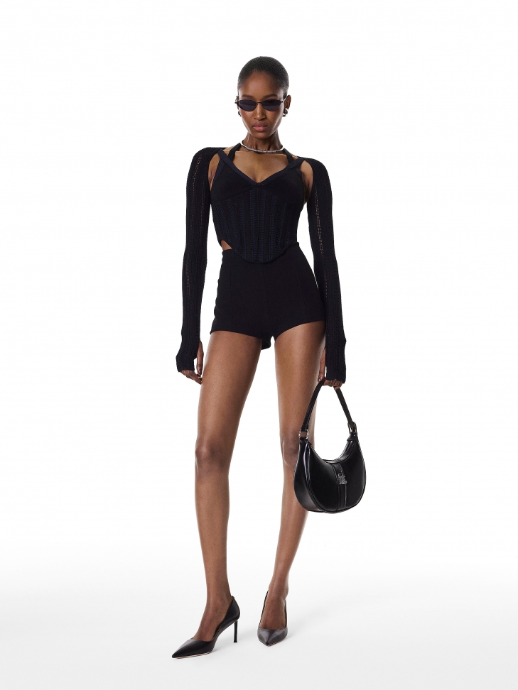 Skórzana torebka z ótkim uchwytem na ramię