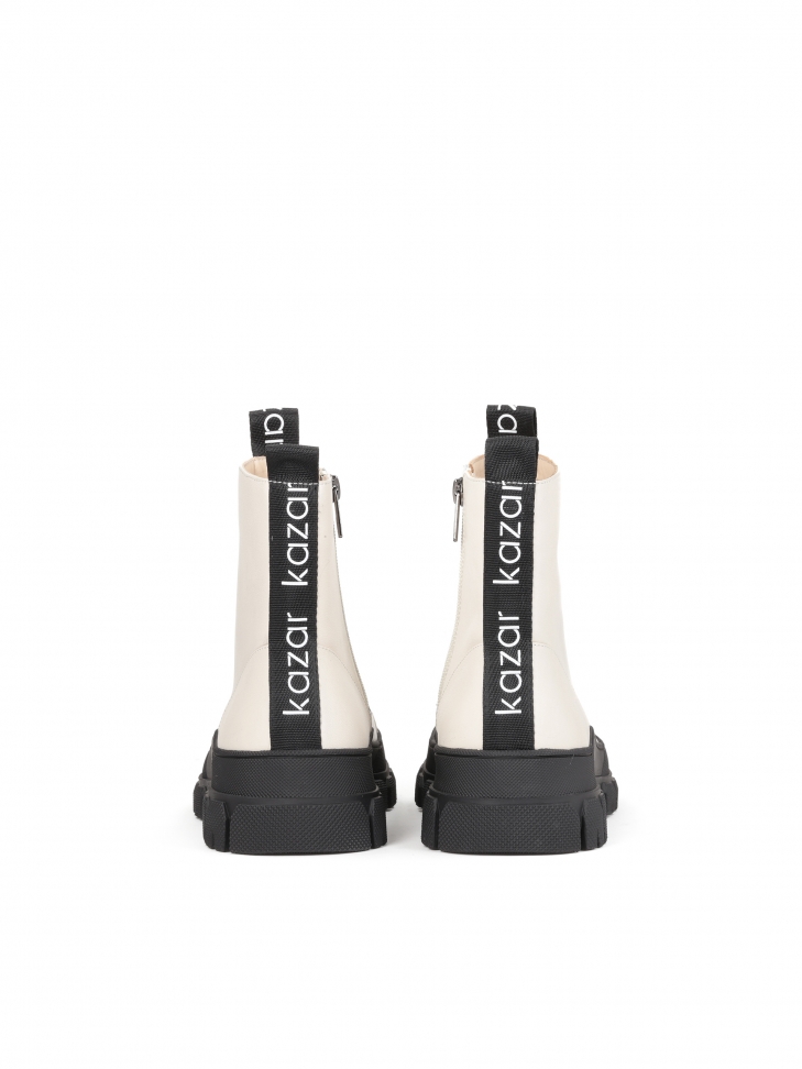 Biało-czarne trzewiki damskie