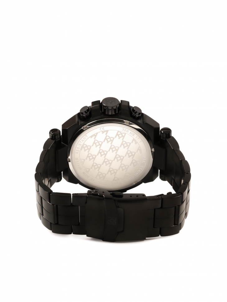 Czarny męski zegarek w sportowym stylu
