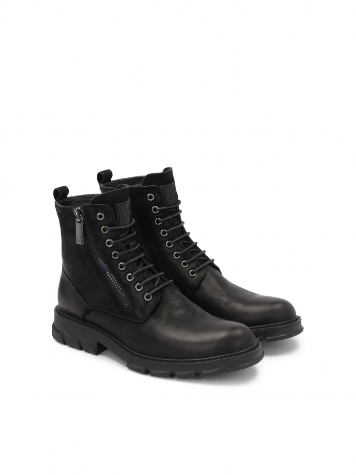 Czarne trzewiki męskie