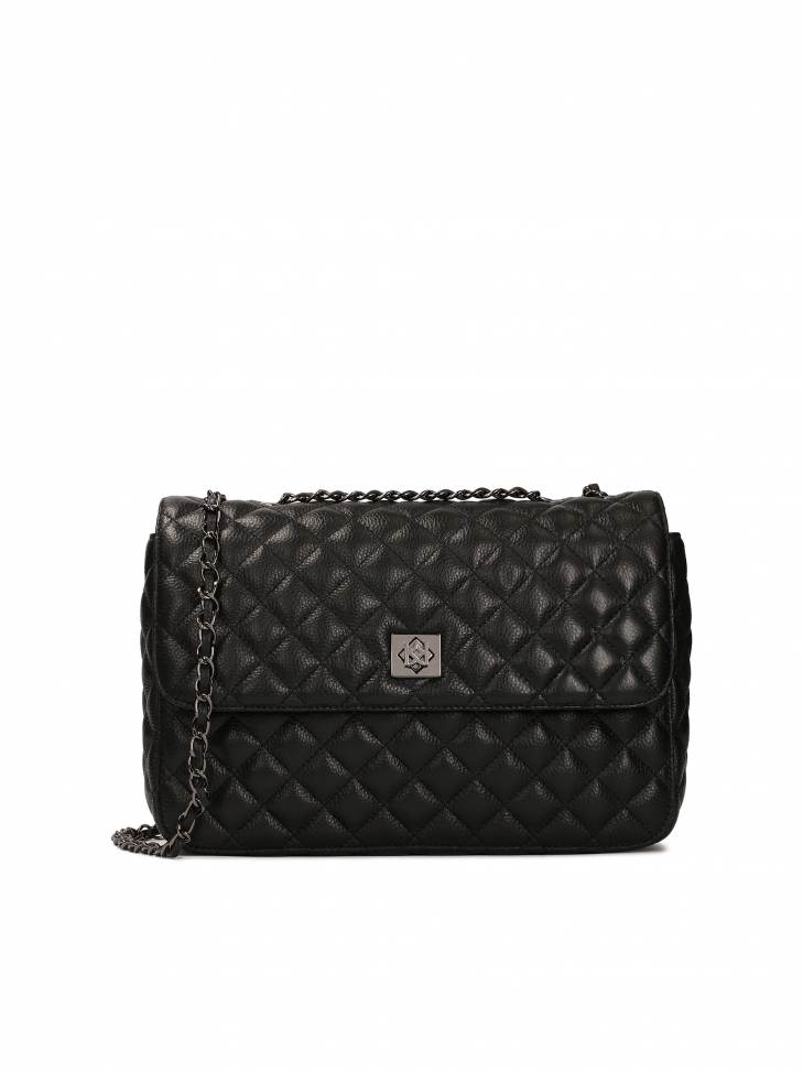 Duża pikowana torebka z łańcuchem