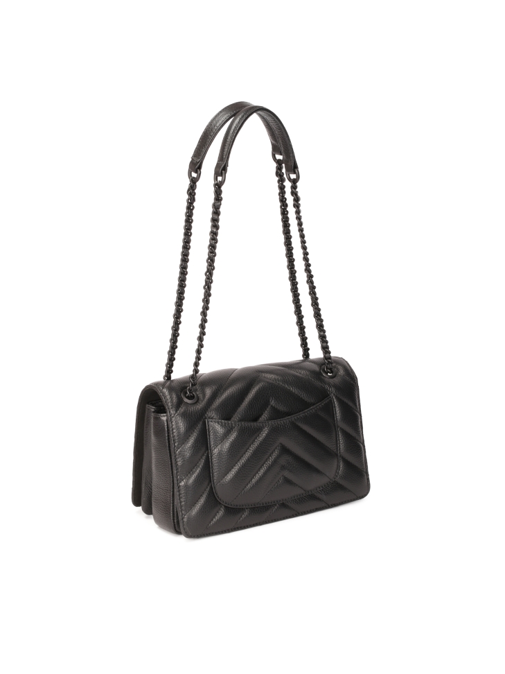 Podłużna torebka na ramię z efektownym przeszyciem