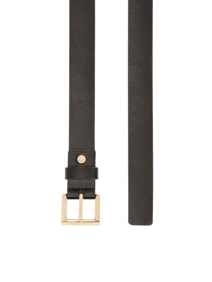 Czarny skórzany pasek wiązany