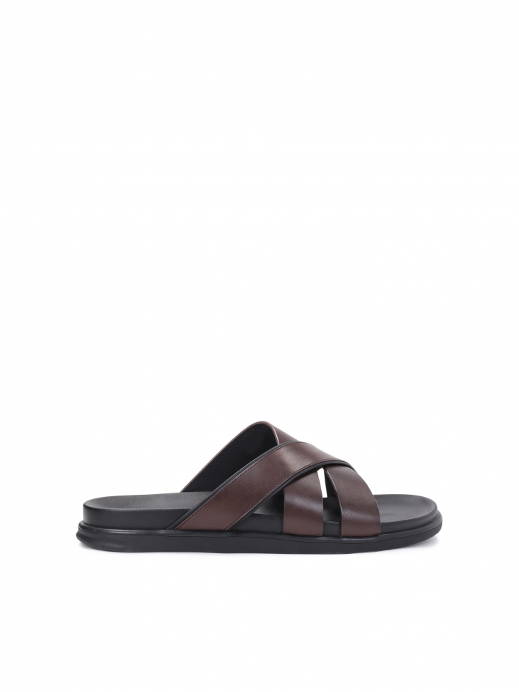 Komfortowe klapki męskie ze skóry