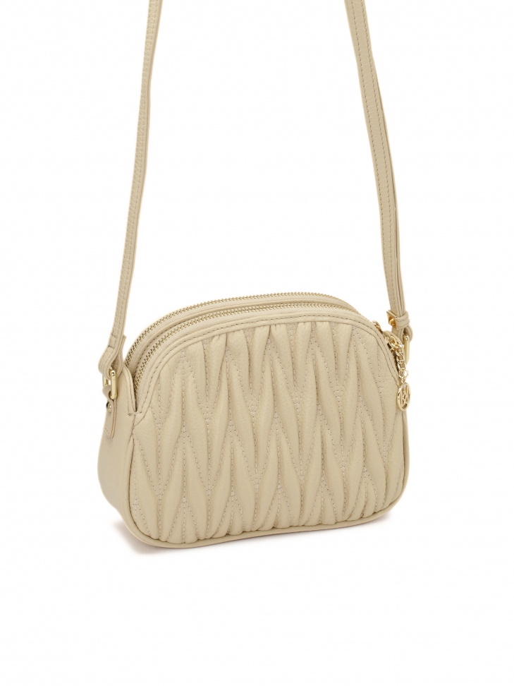 Mała trzykomorowa torebka na pasku