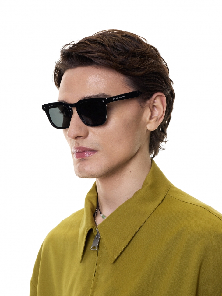 Czarne klasyczne męskie okulary z polaryzacją