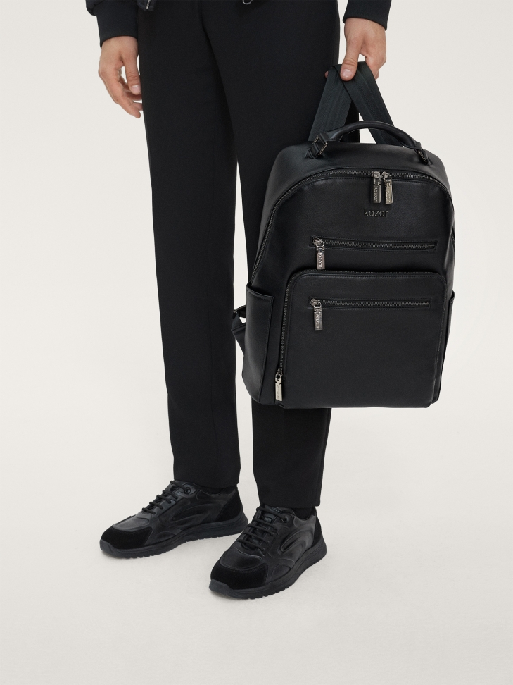 Nowoczesne skórzane sneakersy męskie z wypukłymi tłoczeniami