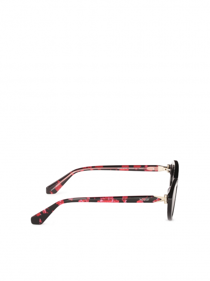 Przeciwsłoneczne okulary damskie z kolorowymi zausznikami