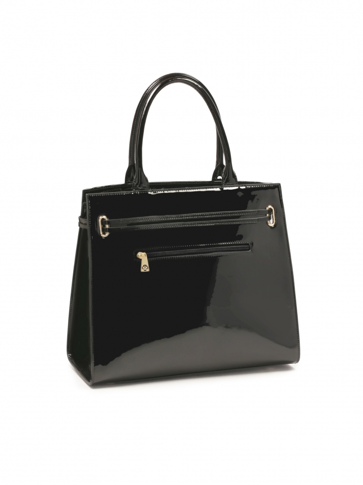 Lakierowana sztywna torebka