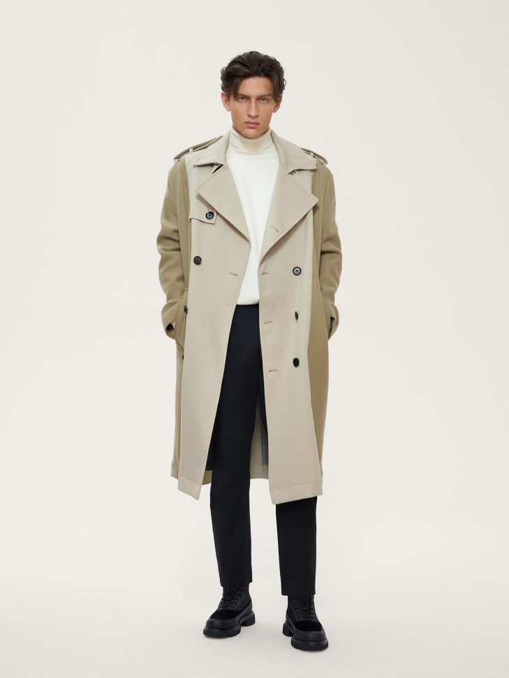 Czarne masywne trzewiki męskie z wysoką sznurowaną cholewką