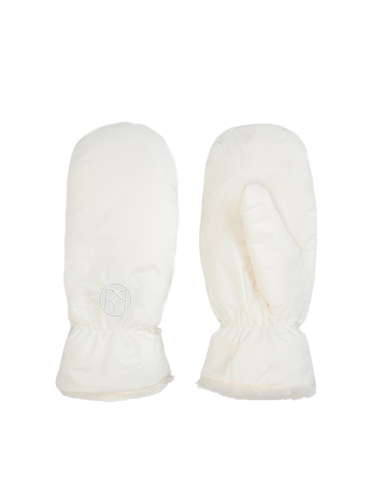 Beżowe rękawiczki damskie z jednym palcem