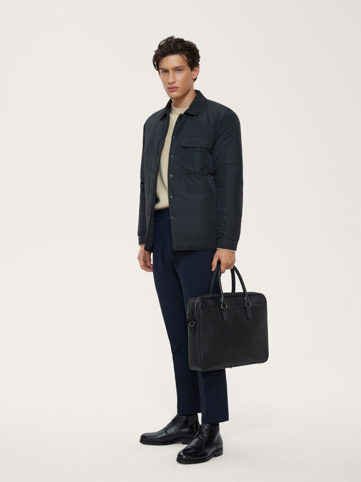 Eleganckie sznurowane trzewiki męskie z gładkiej skóry