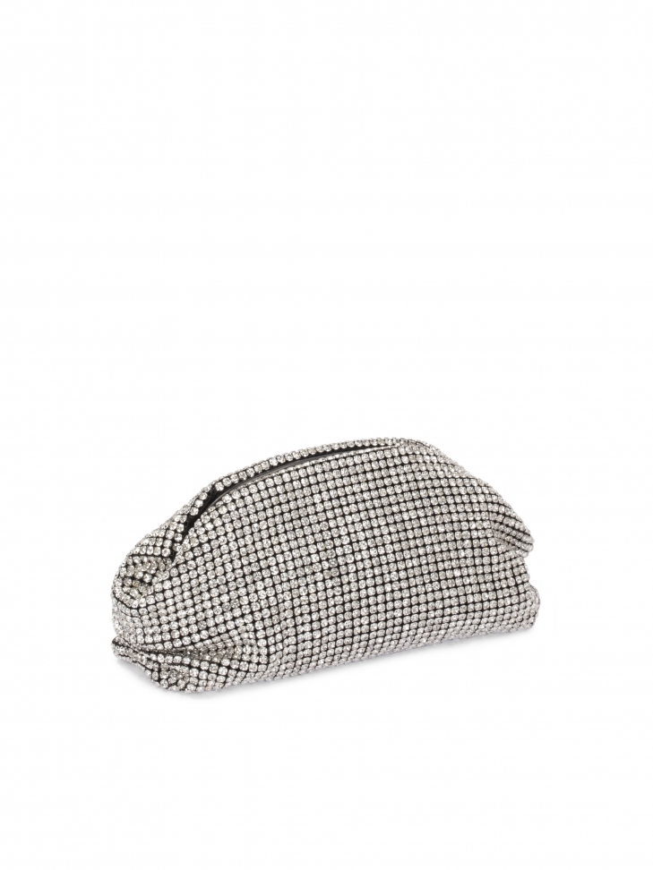 Błyszcząca torebka do ręki poyta cyrkoniami