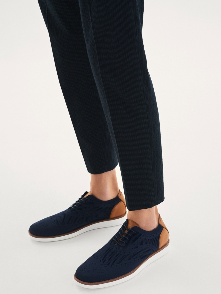 Granatowe półbuty męskie