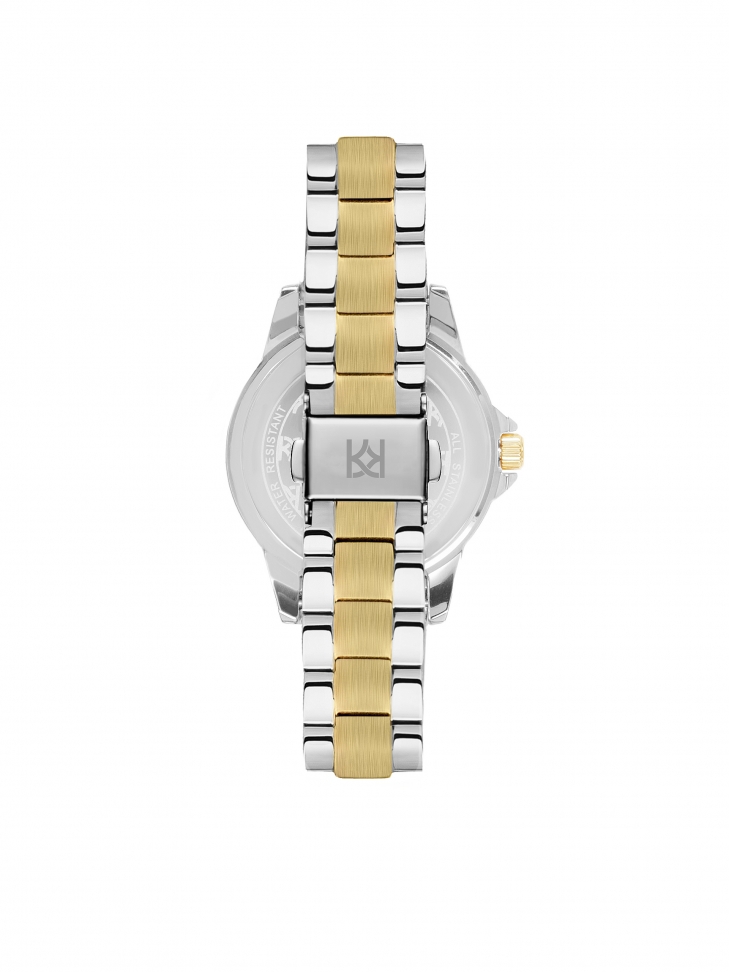 Złoto-srebrny zegarek na bransolecie