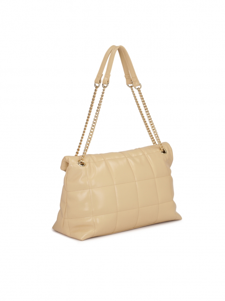 Skórzana torebka w pikowany wzór