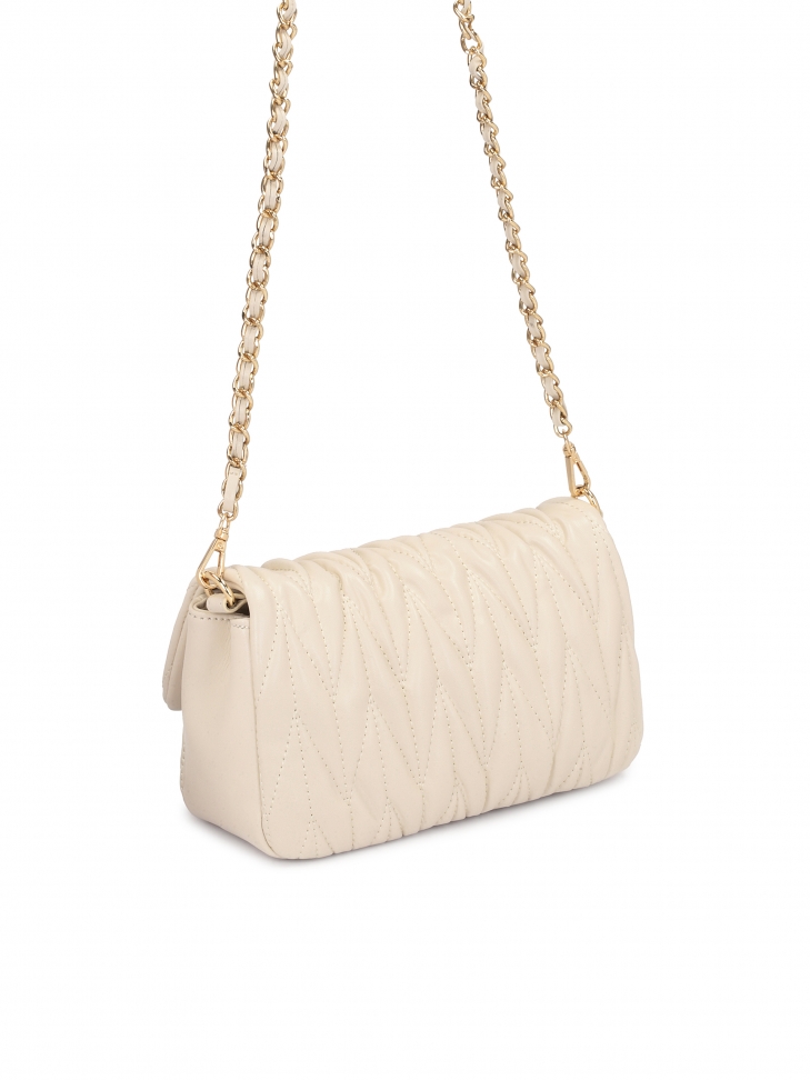 Skórzana torebka z oryginalnym pikowaniem