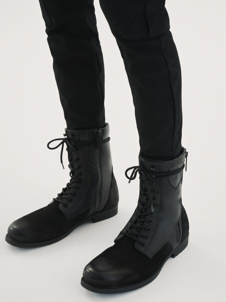 Czarne trzewiki męskie