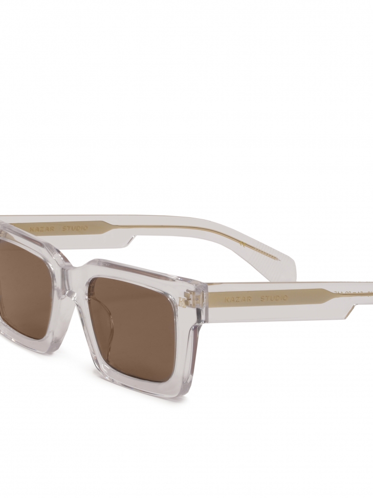 Transparentne męskie okulary z powłoką antyrefleksyjną