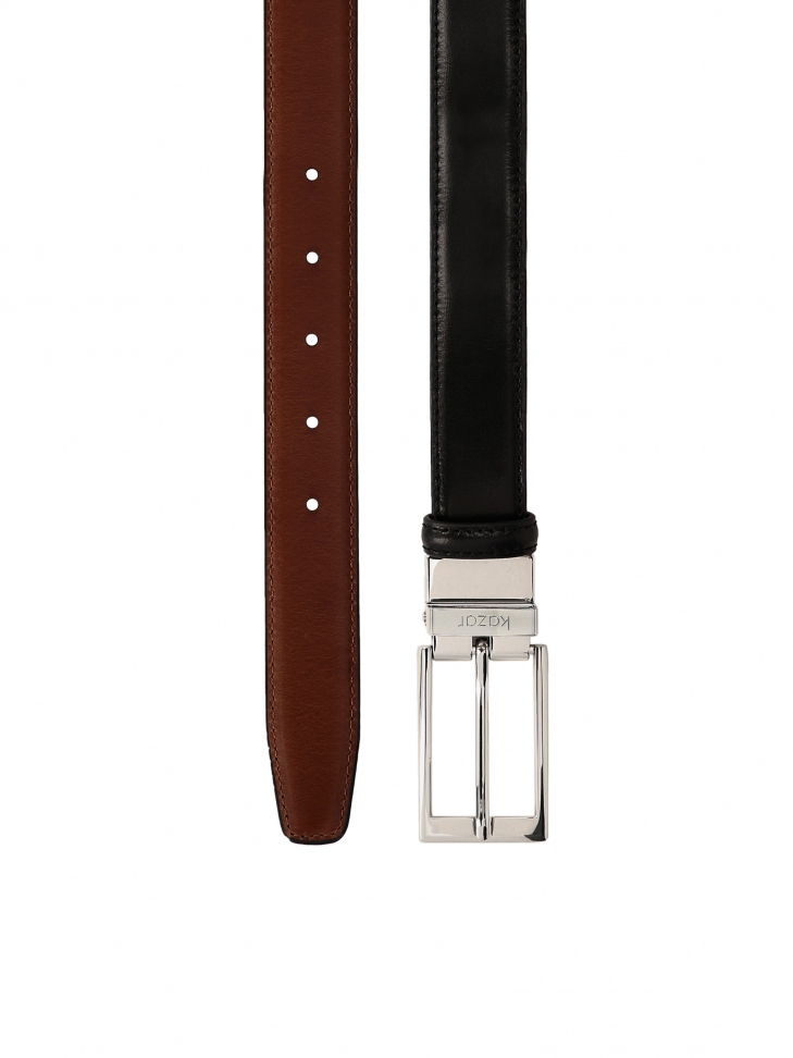 Czarno-brązowy pasek dwustronny