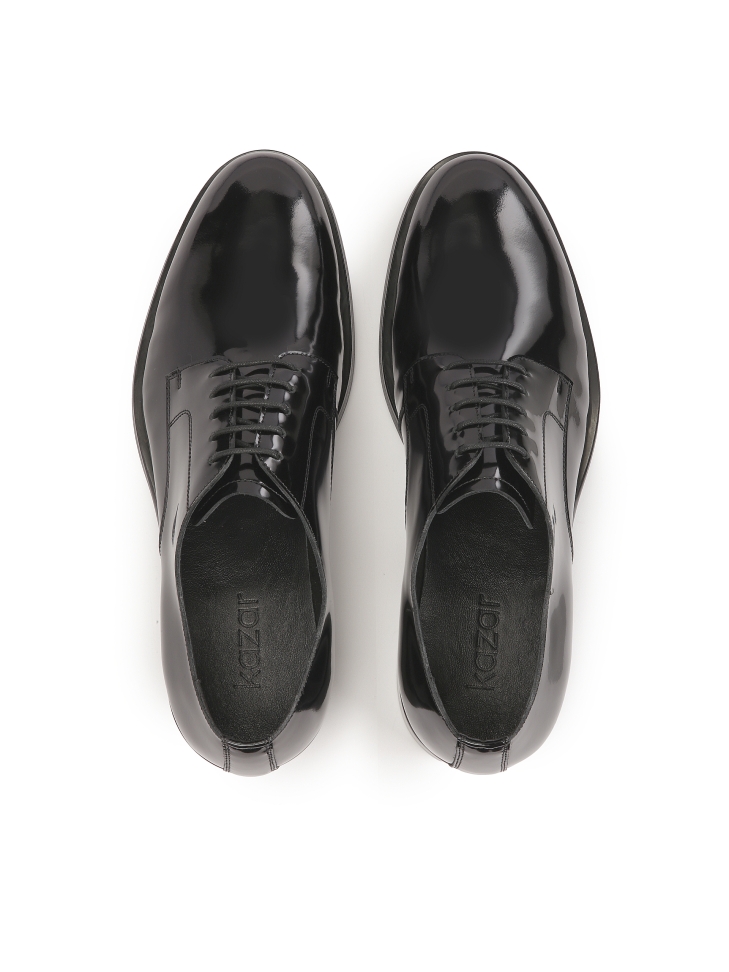 Czarne skórzane półbuty minimal