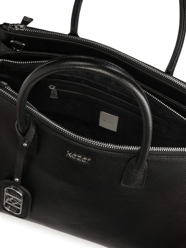 Pojemna skórzana torebka w stylu biznesowym