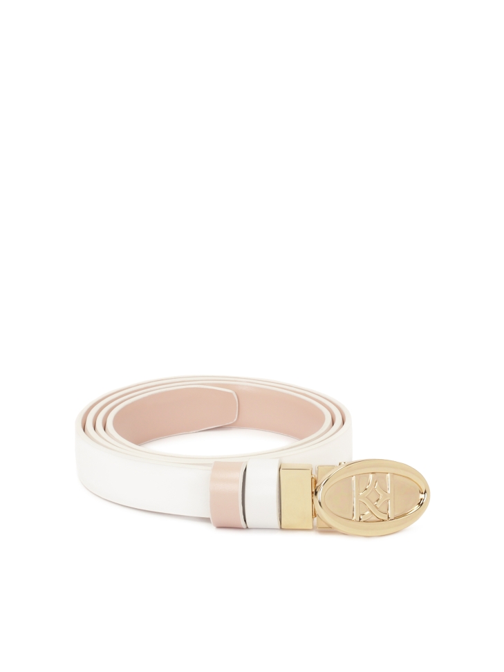 Dwustronny pasek z owalną pełną klamrą