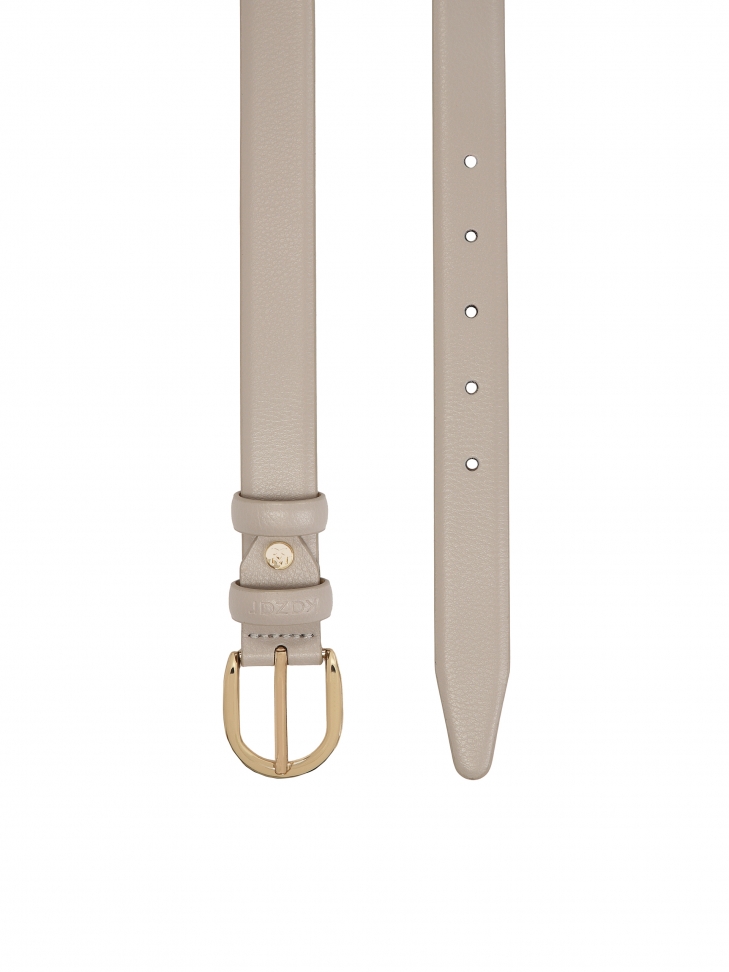 Szary pasek skórzany