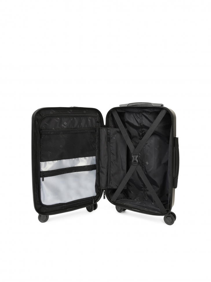 Mała szara walizka kabinowa z policarbonu