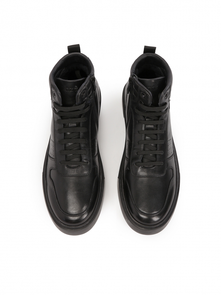 Czarne wysokie sneakersy męskie