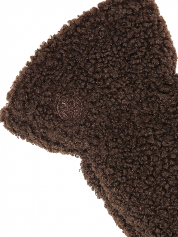 Brązowe rękawiczki na jeden palec