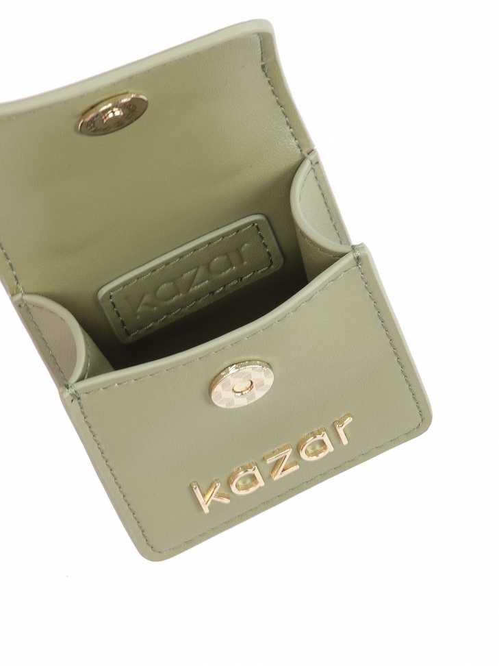 Oliwkowa mini torebka z uchwytem i łańcuszkiem