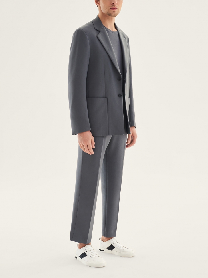 Sneakersy męskie off-white z czarnymi wstawkami