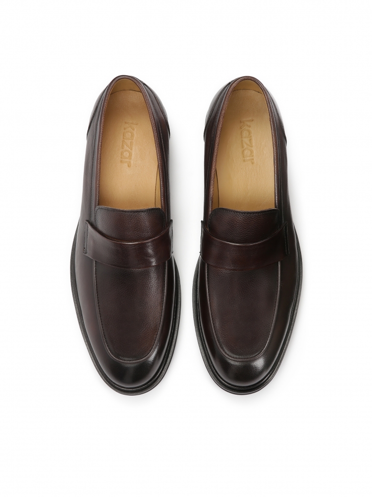Brązowe loafersy z naturalnej skóry