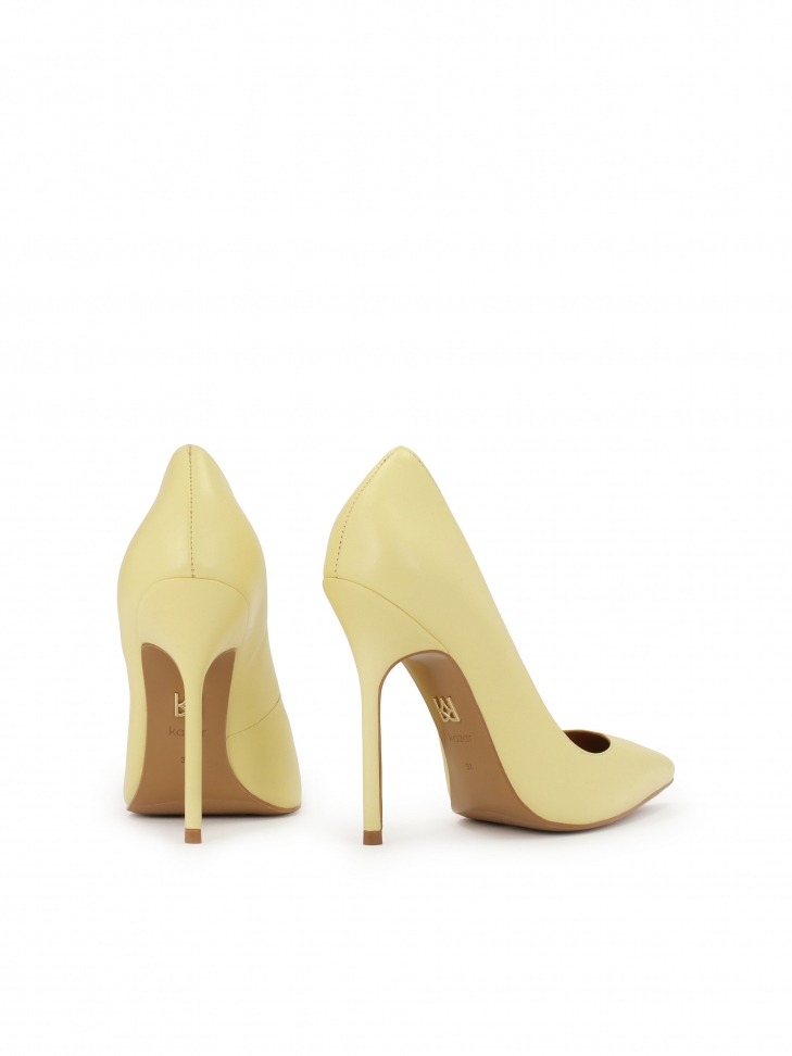 Żółte czółenka na wysokiej szpilce