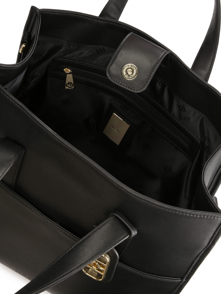 Duża torebka z rączkami i paskiem