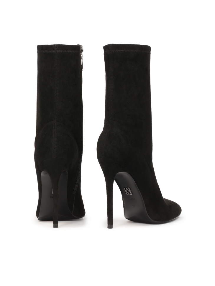 Czarne botki na szpilce