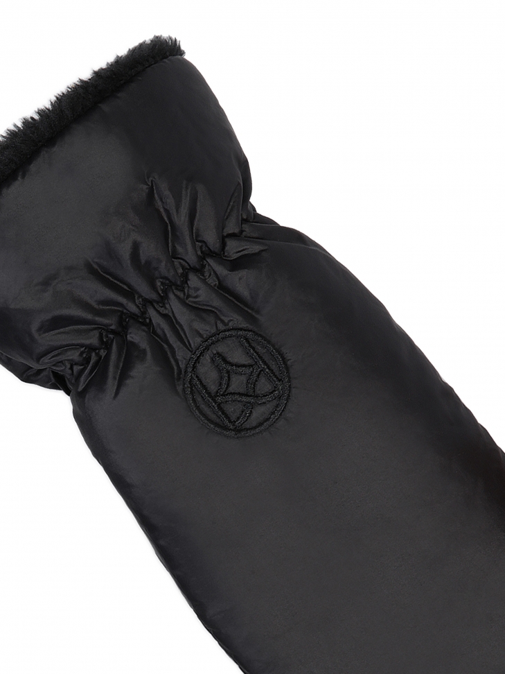 Ciepłe czarne rękawiczki damskie łapawice